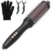 3 In 1 Thermal Brush Hair Curler Brush Hair Curler Straightener with 10 Heating Levels 30S Fast Heating Fit for All Hair Types for Home Travel