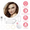 20X/1X Double-Sided Magnifying Makeup Mirror With Light Rechargeable Travel Makeup Mirror With 3 Colors Dimmable Brightness Adjustable Stand Vanity Ta