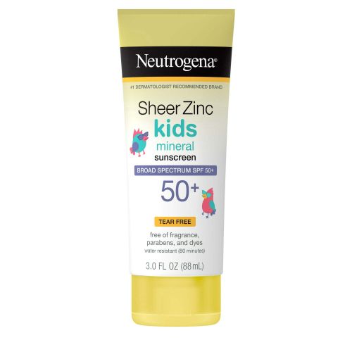 Neutrogena Sheer Zinc Kids Mineral Sunscreen Lotion SPF 50+, 3 fl. oz Neutrogena Sheer Zinc Kids Mineral Sunscreen Lotion SPF 50+, 3 fl. oz