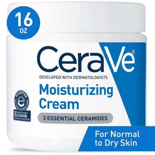 CeraVe Moisturizing Cream, Face Moisturizer & Body Lotion for Normal to Very Dry Skin, 16 oz CeraVe Moisturizing Cream, Face Moisturizer & Body Lotion for Normal to Very Dry Skin, 16 oz