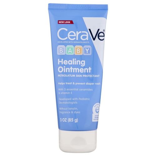 CeraVe Baby Healing Ointment Diaper Rash Cream, Protects and Soothes Dry, Cracked & Chafed Skin 3 oz