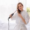 5 in 1 Curling Wand Hair Curling Iron Brush Anti-Tangle Hair Thermal Brush Curler with 4 Heating Levels 360° Rotatable Cable 5 Interchangeable Barrels