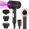 1800W Hair Dryer Portable Compact Hair Blow Dryer with Cool/Warm/Hot Wind with Diffuser Concentrator/Comb Nozzle ALCI Plug Overheat Protection for Wom