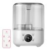 5L/1.32Gal Ultrasonic Air Humidifier Electric Mist Humidifier with Temperature Humidity Sensor Timer Setting UV Light Adjustable Mist Level Quiet Esse