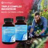 Triple Magnesium Complex | 300mg of Magnesium Glycinate, Malate, & Citrate for Muscles, Nerves, & Energy | High Absorption | Vegan, Non-GMO | 90 Capsu