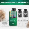 Sea Moss 7000mg Black Seed Oil 4000mg Ashwagandha 2000mg Ginger Blend with Turmeric 2000mg Bladderwrack Burdock & Vitamin D3 Vitamin C with ACV Chloro