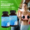 Triple Magnesium Complex | 300mg of Magnesium Glycinate, Malate, & Citrate for Muscles, Nerves, & Energy | High Absorption | Vegan, Non-GMO | 90 Capsu