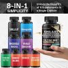 9000 Panax Ginseng 1500MG Ashwagandha 2000MG Rhodiola Rosea 1000MG, Turmeric 500MG, Gingko Biloba 500MG, Stinging Nettle 250MG, Cordyceps Mushroom 500